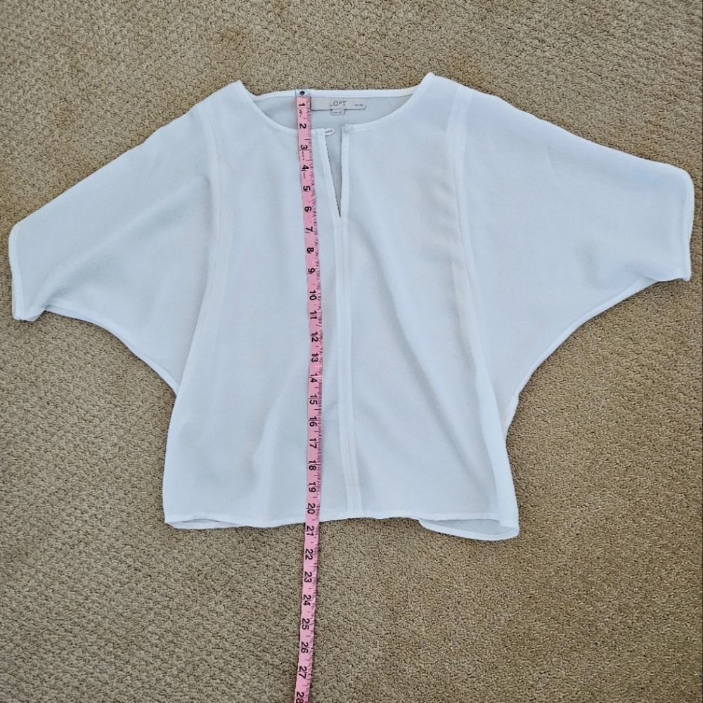 Loft  dressy white top (women xxs)